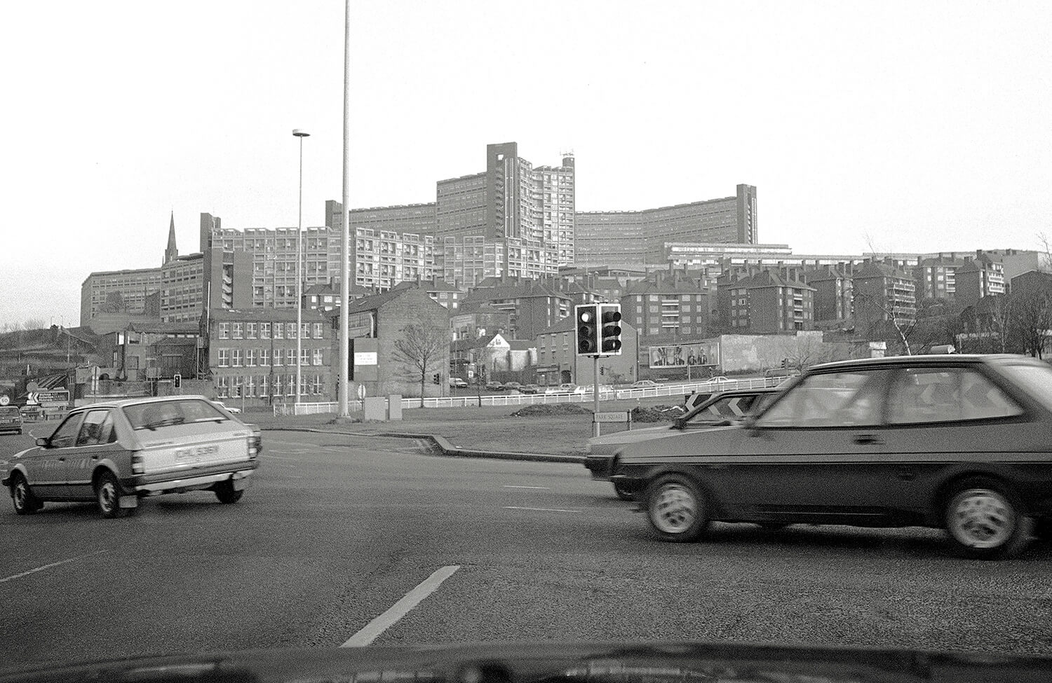 View from the Park Square roundabout